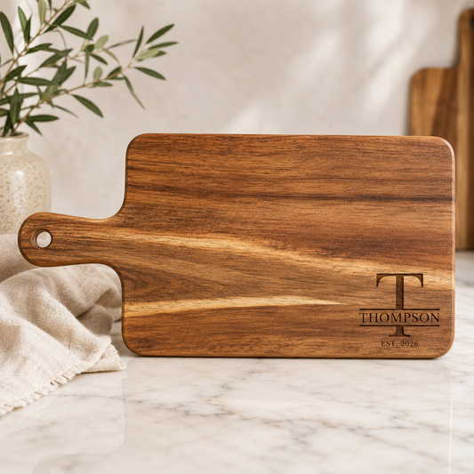Personalized Engraved Acacia Wood Cutting Board