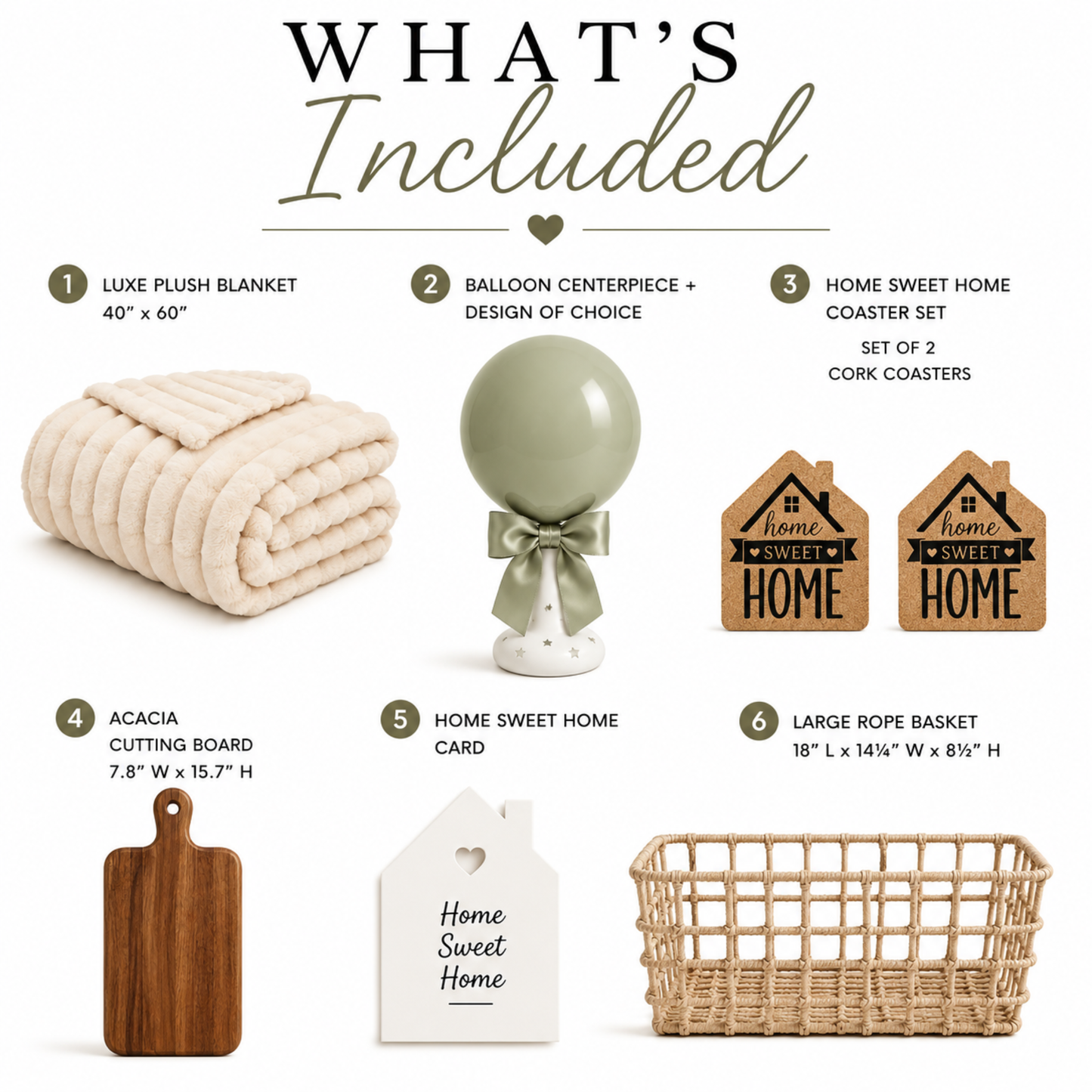 Luxury Closing Gift Basket + Balloon Centerpiece