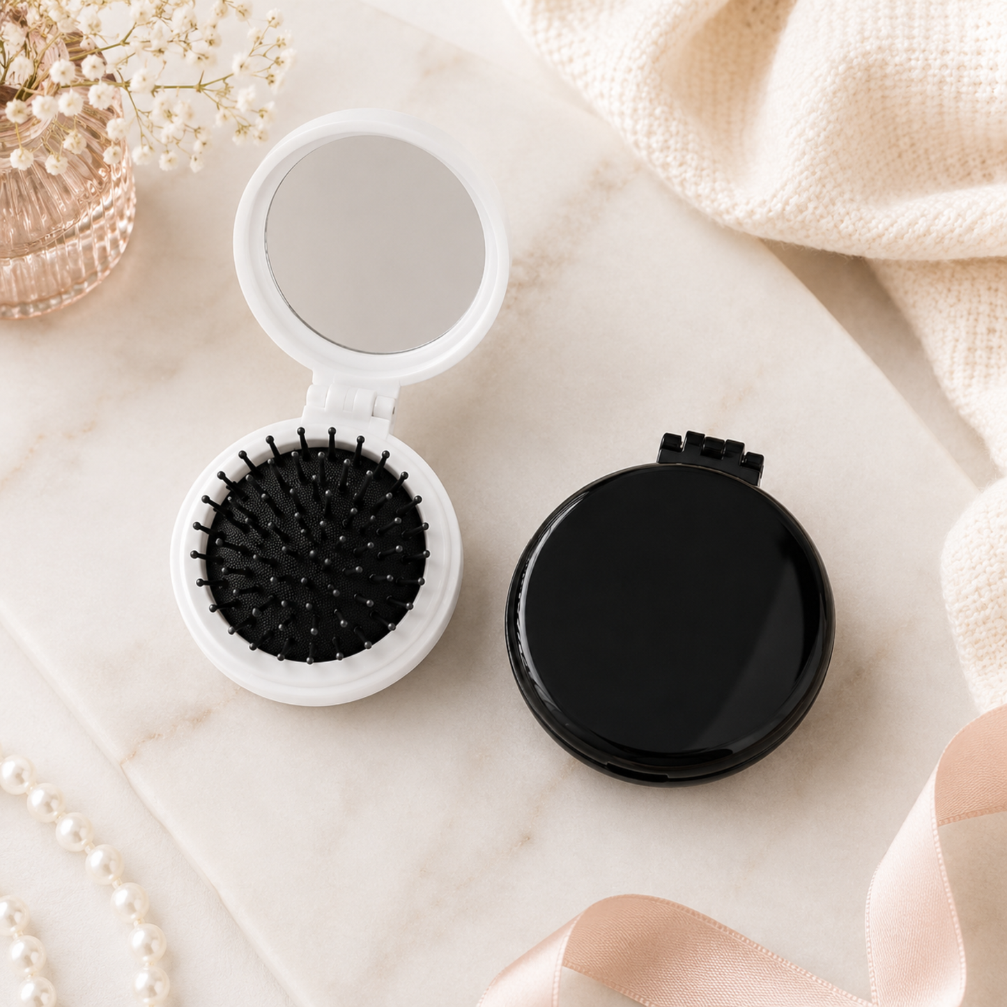 Custom Compact Brush with Mirror