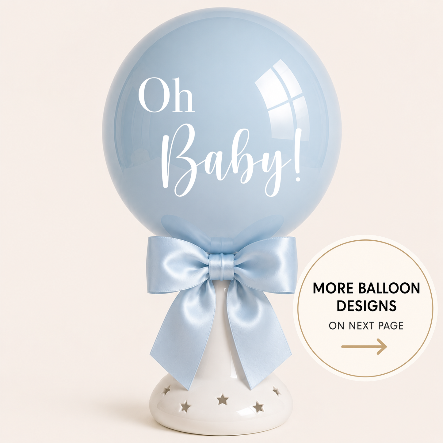 Oh Baby! Balloon Centerpiece on Display Stand