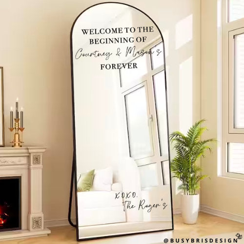 Welcome To The Beginning Of Our Forever Wedding Mirror Decal