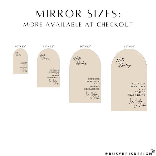 Hello Darling Wedding Mirror Decal