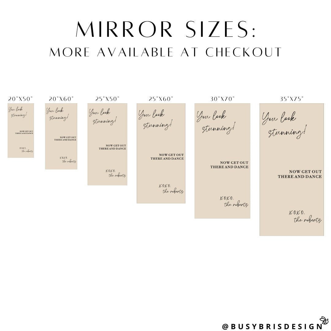 You Look Stunning! Wedding Mirror Decal