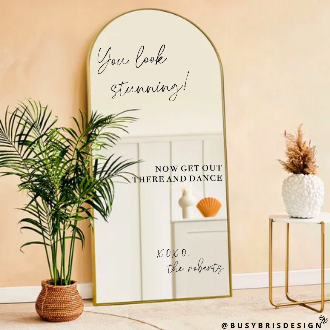 You Look Stunning! Wedding Mirror Decal