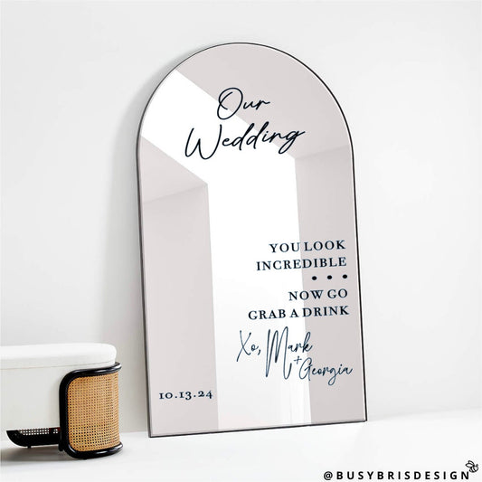 You Look Incredible Wedding Mirror Decal